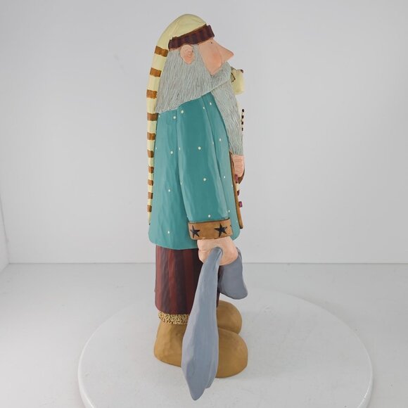 Williraye Studio Christmas Comfort Santa Figurine Holding Cat In PJs 2005 WW2540 - Picture 2 of 8